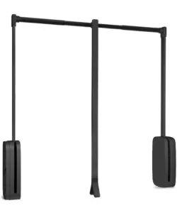 Appendiabiti saliscendi acciaio color titanio, 455 - 600 mm Vendita Finale